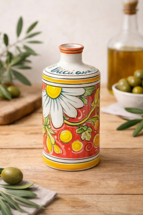 Ceramiczne oliery z Caltagirone, esencja sycylijskiego rzemiosła 500ml