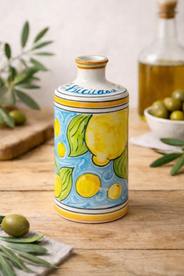 Ceramiczne oliery z Caltagirone, esencja sycylijskiego rzemiosła 500ml